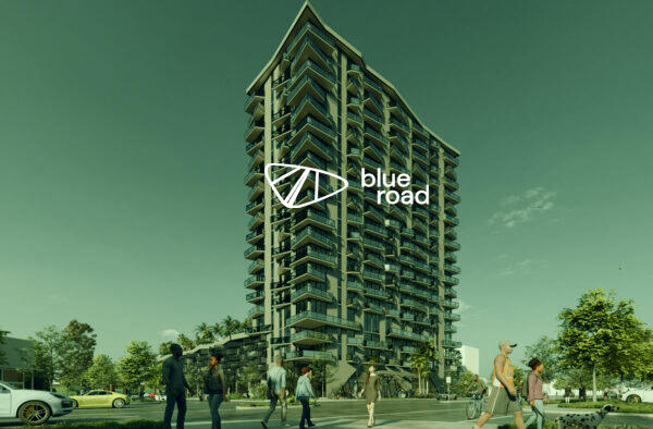 Blue Road Development Project – Innovative & Future-Focused Exterior view of a Blue Road development project showcasing modern architecture and thoughtfully designed spaces.